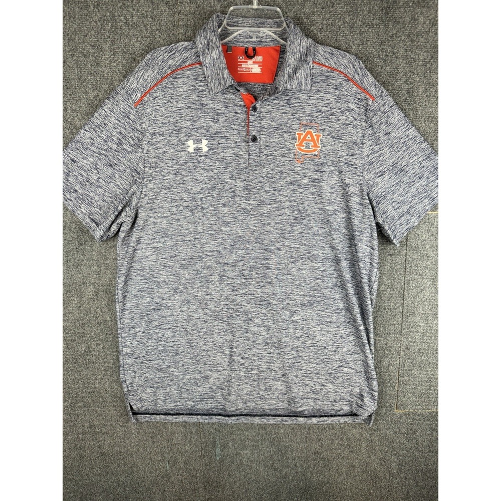 Auburn Tigers Under Armour HeatGear Loose Short Sleeve Stretch Polo Shirt XL